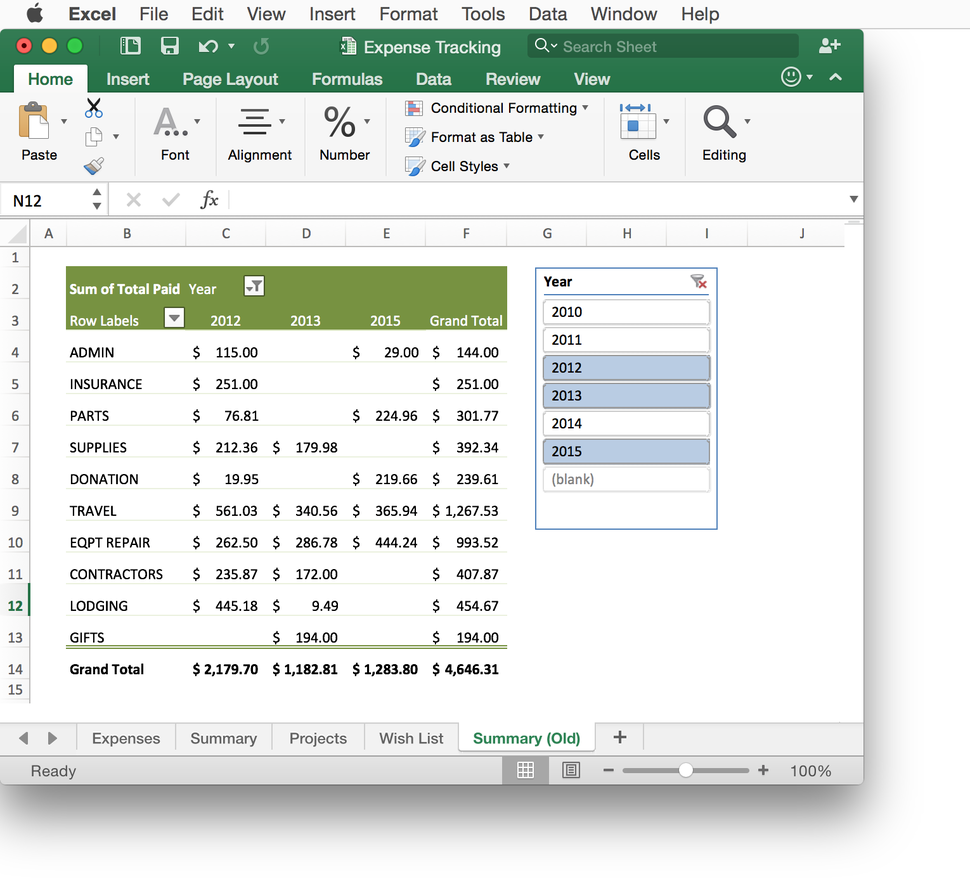 create a pivot table in excel 2016 for mac